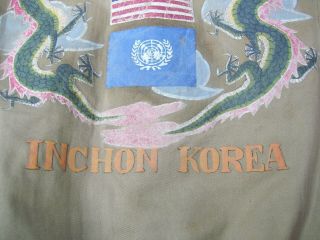 VINTAGE KOREAN WAR MARINE FIELD JACKET COAT 1950 INCHON BATTLE USMC NAVY DRAGONS 12