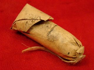 Complete Us.  69 Cal.  Rifle Musket Paper Cartridge Found In A Cartridge Box