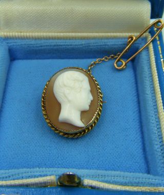 A Rare C18ct Gold Mounted Memento Mori Cameo Brooch Of PRINCE ALBERT. 2