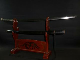 Katana (sword) W/han Tachi Koshirae : Edo : 38.  2 × 27.  2 " 1.  19kg