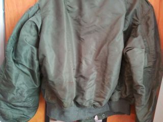 vintage USAF TACTICAL AIR COMMAND flight jacket green lining XL 3