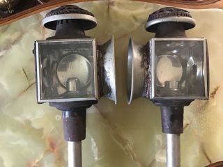 A Vintage Large Carriage Lamps 17” Tall.  Wear & Rust. 3