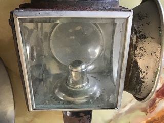 A Vintage Large Carriage Lamps 17” Tall.  Wear & Rust. 8