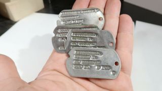 Korean War Era 1950 To 1957 Us Army Dog Tags Edward Fitzgerald Dogtag