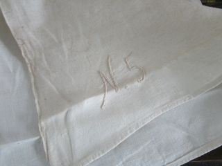 Antique Homespun Linen Fabric Yardage for Upholstery,  Sheeting,  Signed,  22 yards 10