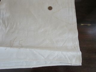 Antique Homespun Linen Fabric Yardage for Upholstery,  Sheeting,  Signed,  22 yards 11