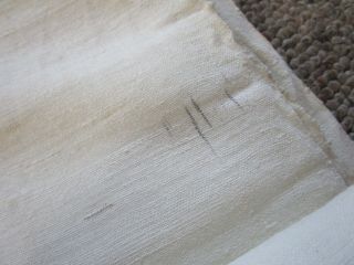 Antique Homespun Linen Fabric Yardage for Upholstery,  Sheeting,  Signed,  22 yards 9