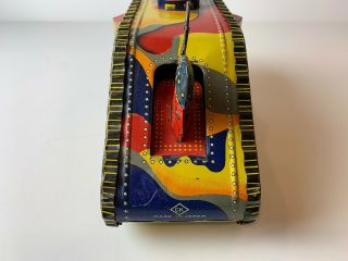 RARE CK (Kuramochi) Vintage Tin Wind Up Pop Up Toy Tank.  Made in JAPAN 3