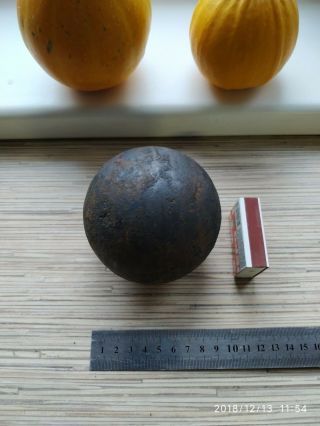 9 Cm 2.  7kg French Big Cannon Ball To Break Walls 1812 Napoleonic Wars