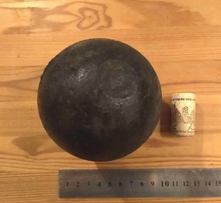 9 CM 2.  7KG FRENCH BIG CANNON BALL TO BREAK WALLS 1812 NAPOLEONIC WARS 5