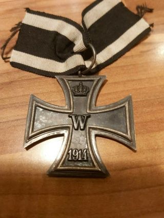 German Iron Cross 2nd.  Class Ic2 Marker Worldwar 1 Incl.  Ribbon