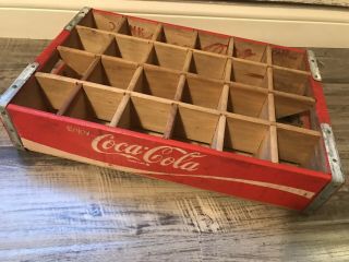Vintage 1973 Coke Coca Cola Wood Soda Crate 24 Dividers Great Shape 5