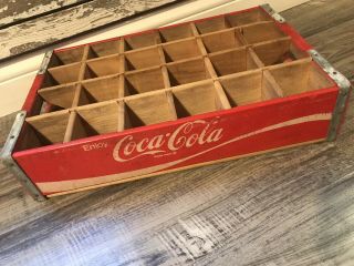 Vintage 1973 Coke Coca Cola Wood Soda Crate 24 Dividers Great Shape 7