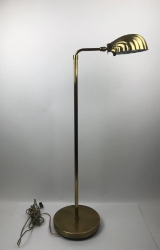Vintage Chapman Brass Floor Lamp 1976 Adjustable Dimmer Reading