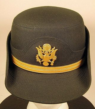 Us Army Female Company Grade Officer Dress Green Hat Cap 22 7 1/8 57