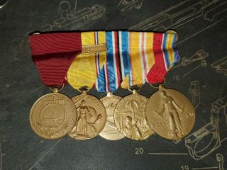 Wwii Us Army Medal Group See Pictures