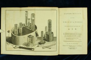 Priestley EXPERIMENTS & OBSERVATIONS ON AIR 1775 - 86 Oxygen 6vol 1ST EDITION NR 2