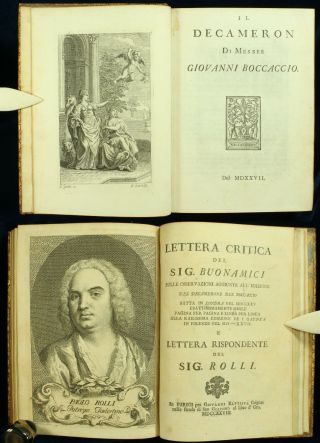 Boccaccio Il Decameron 1527 1725 Decamerone Giunta & Buonamici Rolli 4to 1st Nr
