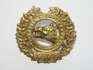 Canada Rare Ww2 Cap Badge The Argyll Light Infantry (tank) 100