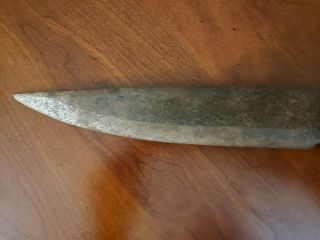 Old Vintage Indian Trapper Trader Camp Knife Handle Brass Pins Throwing Fighting 7
