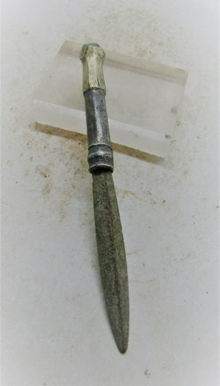 Ancient Roman Silver Gilt Implement Hygeine Equipment Nail Pick