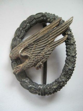 German Ww Ii Air Borne Medal Badge Osang Producer Rare Fine Antique Paratrooper