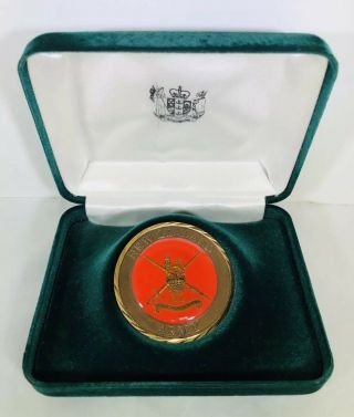 Rare - Zealand Sergeant Major Of The Army Challenge Coin & Case -