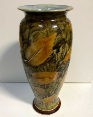 Royal Doulton Art Pottery Vase Natural Foliage Leaves 1906