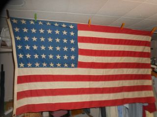 Ww2 Era Vintage United States Us 48 Star American Flag 3 