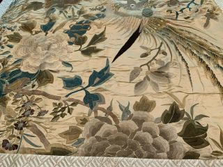 A Large Chinese Qing Dynasty Embroidered Panel. 2