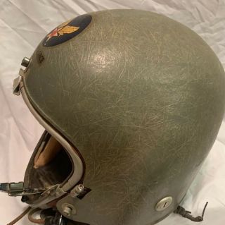 High Altitude K - 1 Flight Helmet USAF 1950’s W/ MG - 52 Liner 2