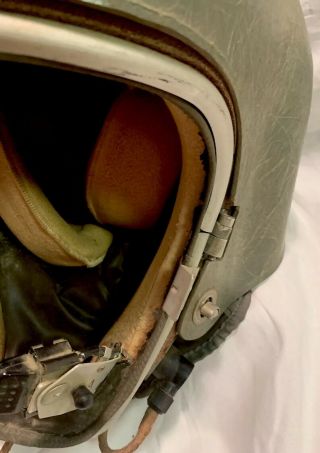 High Altitude K - 1 Flight Helmet USAF 1950’s W/ MG - 52 Liner 6