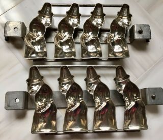 Vintagehalloween Witch Witches Hinged Clamp Chocolate Mold For Holland