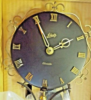 Vintage Schatz Elexacta German Swinging Pendulum Wall Clock