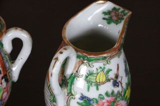 Antique Chinese Porcelain Famille Rose Teapot/Coffee Pot Nine Piece Set 12