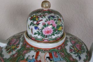 Antique Chinese Porcelain Famille Rose Teapot/Coffee Pot Nine Piece Set 7