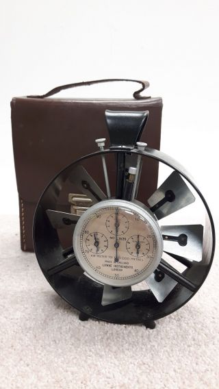 Lowne Instruments England Air Flow Meter To 10,  000 Metres Vintage In Case 947
