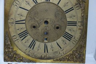 Early Longcase Clock Brass Dial By W Clark Kendal - Decorative Example - Rare