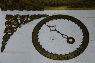 EARLY LONGCASE CLOCK BRASS DIAL BY W CLARK KENDAL - DECORATIVE EXAMPLE - RARE 3
