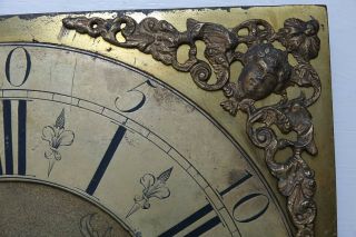 EARLY LONGCASE CLOCK BRASS DIAL BY W CLARK KENDAL - DECORATIVE EXAMPLE - RARE 4