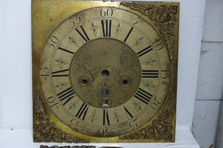 EARLY LONGCASE CLOCK BRASS DIAL BY W CLARK KENDAL - DECORATIVE EXAMPLE - RARE 7
