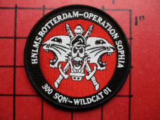 Air Force Squadron Patch Netherlands 300 Sq Wildcat 2001 Oper.  Sophia