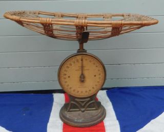 Baby In A Basket Antique Vintage Salters Infant Weighing Baby Maternity Scales