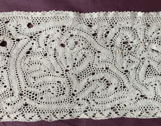 1.  40m Rare 17th Century Bobbin Lace,  Italian Genoese Or Flemish 39.