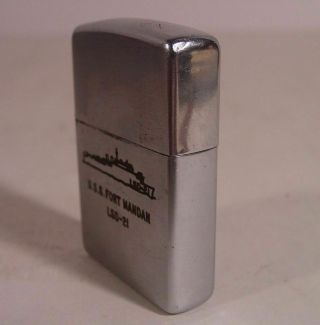 1950 ' s ZIPPO - - USS FORT MANDAN - - ID ' d = JOHN D.  - - Lighter - - KOREAN WAR ERA 4