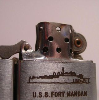 1950 ' s ZIPPO - - USS FORT MANDAN - - ID ' d = JOHN D.  - - Lighter - - KOREAN WAR ERA 7