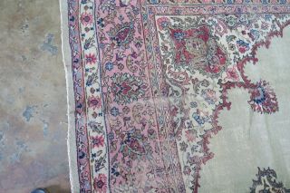 Antique Turkish Oushak Sivas Rug Wool Hand Knotted 9 ' 9 x 14 ' 2 DISTRESSED 10