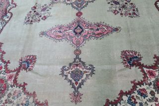 Antique Turkish Oushak Sivas Rug Wool Hand Knotted 9 ' 9 x 14 ' 2 DISTRESSED 9