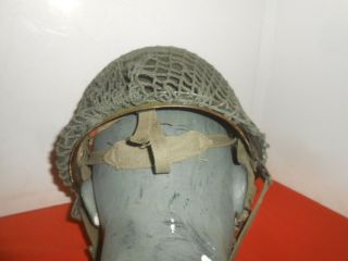 U.  S.  ARMY:WWII M1 Combat Steel Helmet Front Seam with Korea war era Helmet Liner 12