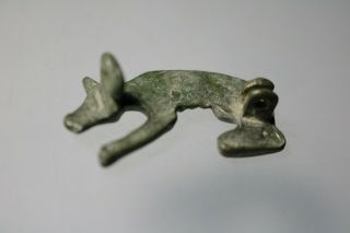 Ancient Interesting Roman Bronze Fibula Brooch Dog 1st - 4th AD 2